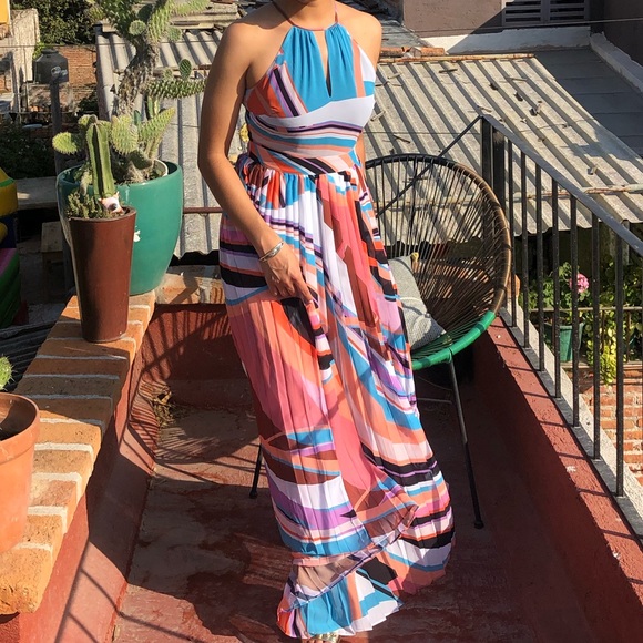 Bar III Multi Color Maxi Dress - Picture 3 of 3